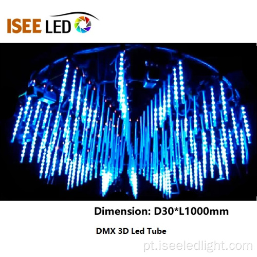 Iluminação da fase do tubo do pixel de 3D DMX